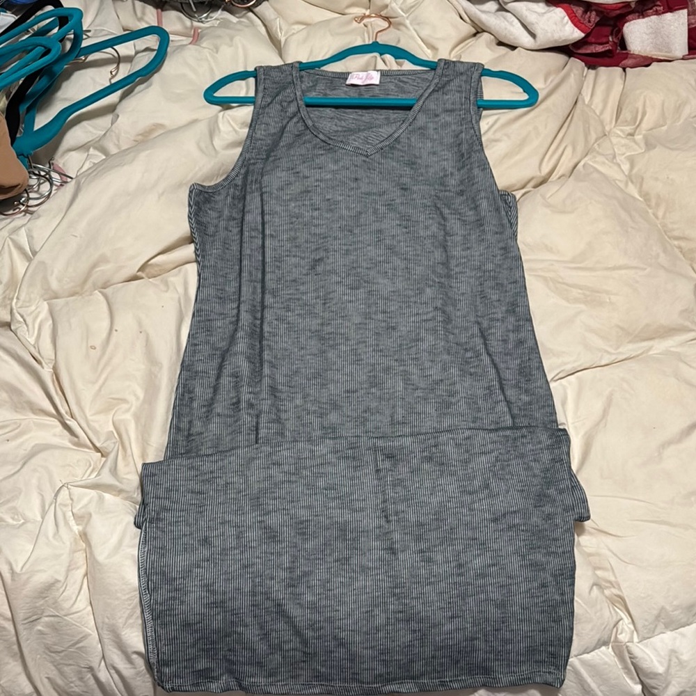 Gray Sleeveless Dress